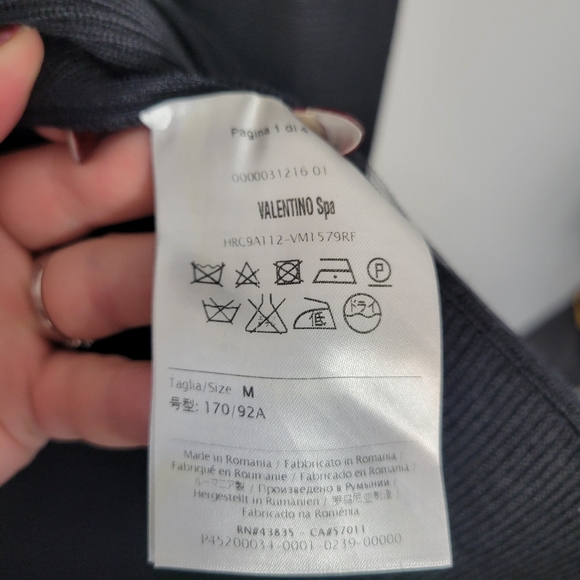 Medium Red Valentino Black Puff Organza Sleeve Virgin Wool Dress - Picture 6 of 8